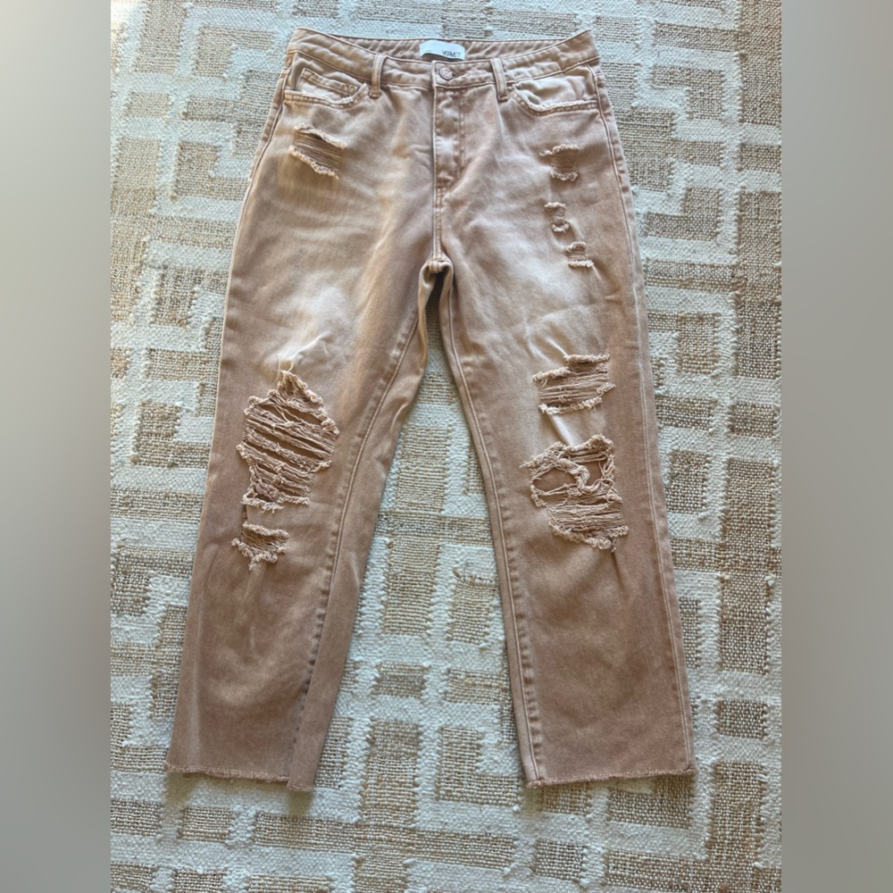 Vervet tan/orange denim jeans